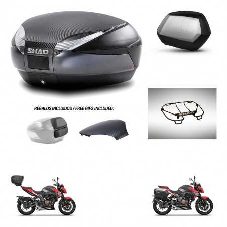 SHAD Side cases + rear trunk + upper rack rack + 3p hardware + mounting hardware SH48 SC SH35 PREMIUM KIT-258712