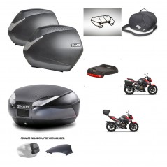 SHAD Rear trunk + side cases + accessories + 3p hardware + mounting hardware SH36 SH 36 SH48 KIT-258714