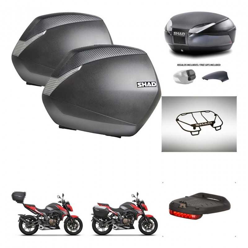SHAD Rear trunk + side cases + accessories + 3p hardware + mounting hardware SH36 SH 36 SH48 KIT-258715
