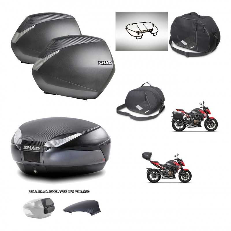 SHAD Rear trunk + side cases + accessories + 3p hardware + mounting hardware SH36 SH 36 SH48 KIT-258723