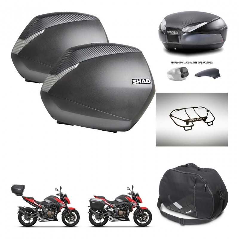 SHAD Rear trunk + side cases + accessories + 3p hardware + mounting hardware SH36 SH 36 SH48 KIT-258724
