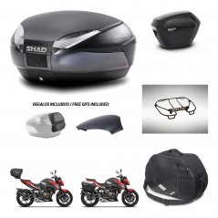 SHAD Side cases + rear trunk + accessories + 3p hardware + mounting hardware SH48 SH23 KIT-258725
