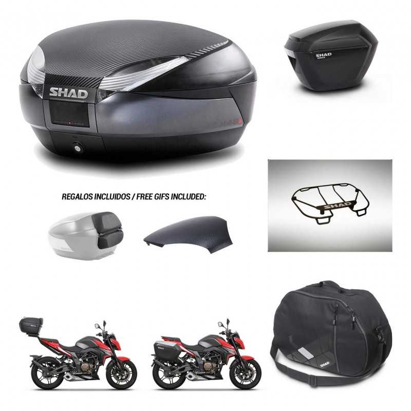 SHAD Side cases + rear trunk + accessories + 3p hardware + mounting hardware SH48 SH23 KIT-258725