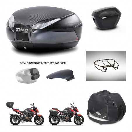 SHAD Maletas laterales + baul trasero accesorios herraje 3p montaje SH48 SH23 KIT-258725
