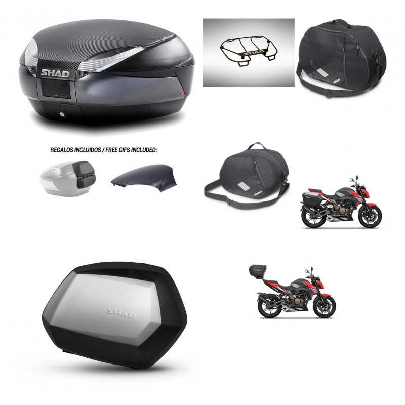 SHAD Side cases + rear trunk + accessories + 3p hardware + mounting hardware SH48 SC SH35 PREMIUM KIT-258729