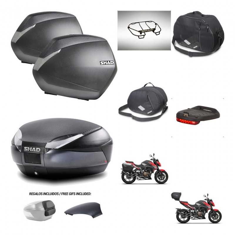 SHAD Baul trasero + maletas laterales accesorios herraje 3p montaje SH36 SH 36 SH48 KIT-258732