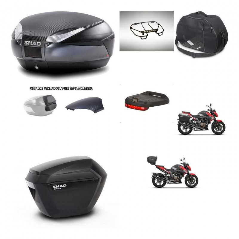 SHAD Side cases + rear trunk + accessories + 3p hardware + mounting hardware SH48 SH23 KIT-258734
