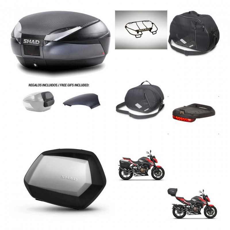 SHAD Side cases + rear trunk + accessories + 3p hardware + mounting hardware SH48 SC SH35 PREMIUM KIT-258738