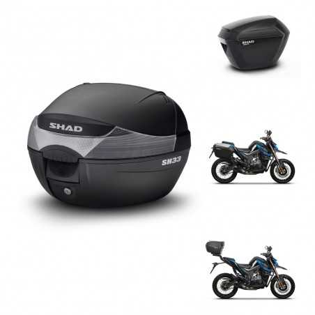 SHAD Maletas laterales + baul trasero herraje 3p montaje SH33 SH 33 SH23 KIT-259139