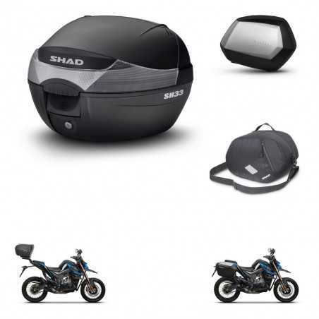 SHAD Side cases + rear trunk + inner bag + 3p hardware + mounting hardware SH33 SH 33 SC SH35 PREMIUM KIT-259143