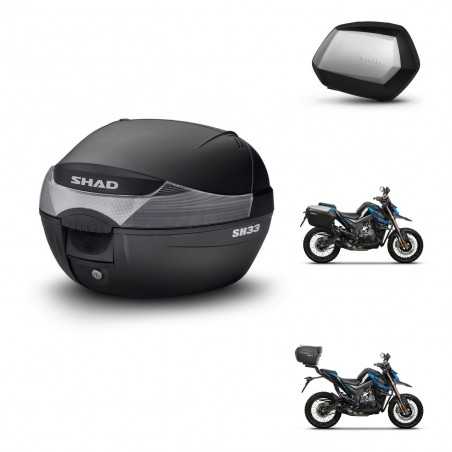 SHAD Side cases + rear trunk + 3p hardware + mounting hardware SH33 SH 33 SC SH35 PREMIUM KIT-259144