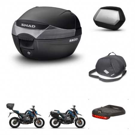 SHAD Maletas laterales + baul trasero accesorios herraje 3p montaje SH33 SH 33 SC SH35 PREMIUM KIT-259152