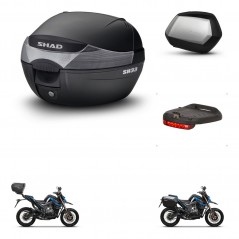 SHAD Maletas laterales + baul trasero luz de freno herraje 3p montaje SH33 SH 33 SC SH35 PREMIUM KIT-259153