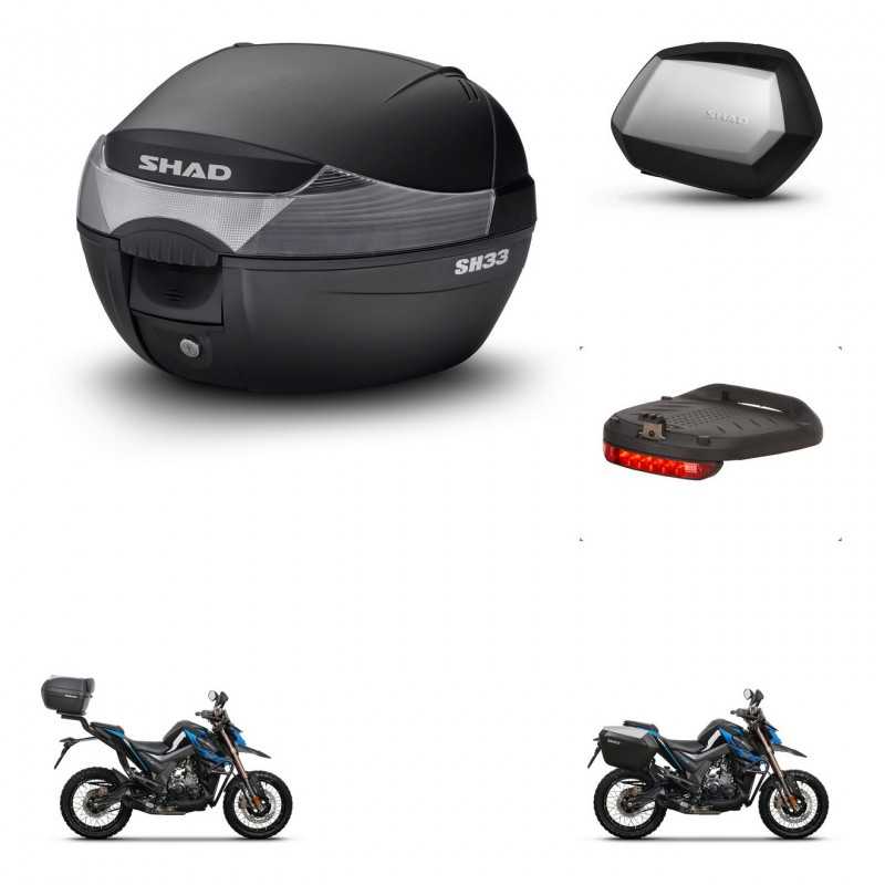 SHAD Side cases + rear trunk + brake light + 3p hardware + mounting hardware SH33 SH 33 SC SH35 PREMIUM KIT-259153