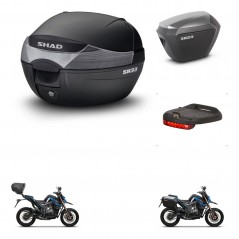 SHAD Side cases + rear trunk + brake light + 3p hardware + mounting hardware SH33 SH 33 SH23 ALU KIT-259154
