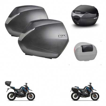 SHAD Baul trasero + maletas laterales respaldo de pasajero herraje 3p montaje SH36 SH 36 SH33 33 KIT-259156