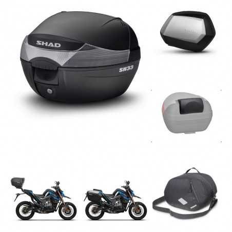SHAD Maletas laterales + baul trasero accesorios herraje 3p montaje SH33 SH 33 SC SH35 PREMIUM KIT-259161