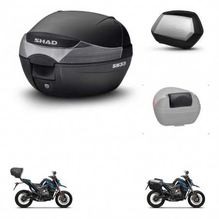 SHAD Side cases + rear trunk + passenger backrest + 3p hardware + mounting hardware SH33 SH 33 SC SH35 PREMIUM KIT-259162