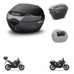SHAD Maletas laterales + baul trasero respaldo de pasajero herraje 3p montaje SH33 SH 33 SH23 ALU KIT-259163