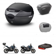 SHAD Maletas laterales + baul trasero accesorios herraje 3p montaje SH33 SH 33 SH23 ALU KIT-259172