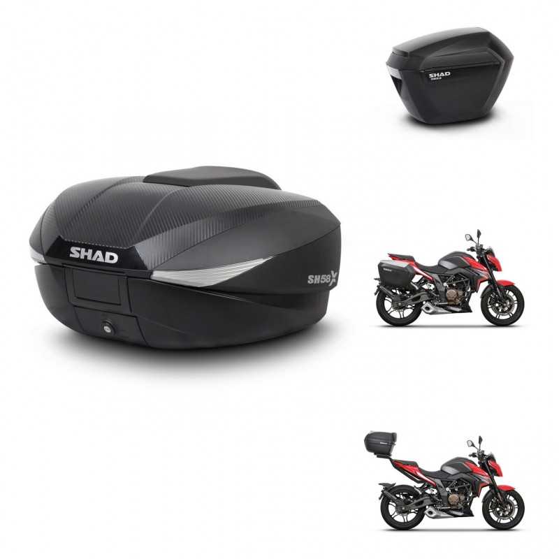 SHAD Maletas laterales + baul trasero herraje 3p montaje SH58X SH23 KIT-261335