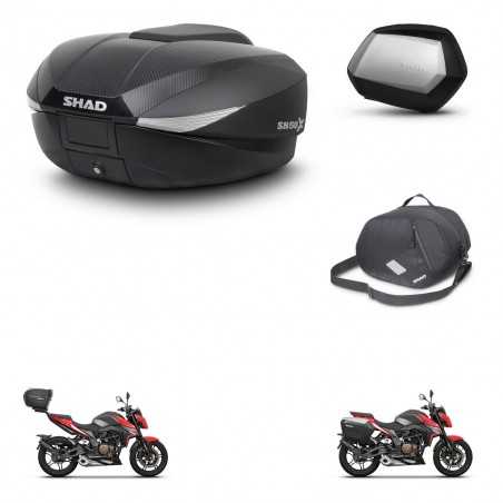SHAD Maletas laterales + baul trasero bolsa interna herraje 3p montaje SH58X SC SH35 PREMIUM KIT-261339