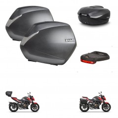 SHAD Baul trasero + maletas laterales luz de freno herraje 3p montaje SH36 SH 36 SH58X KIT-261343