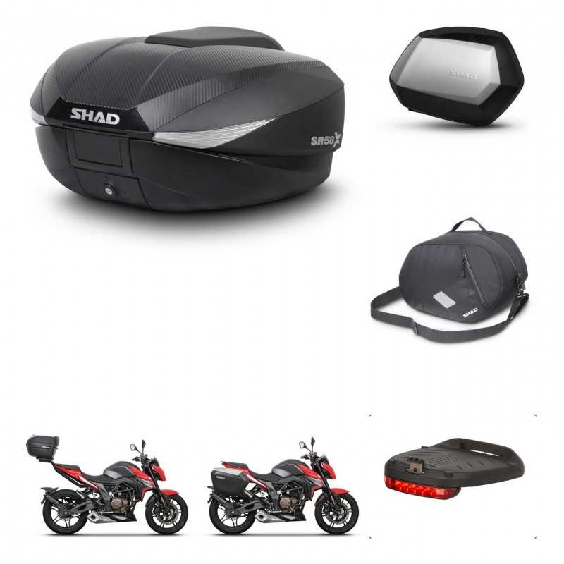 SHAD Side cases + rear trunk + accessories + 3p hardware + mounting hardware SH58X SC SH35 PREMIUM KIT-261348