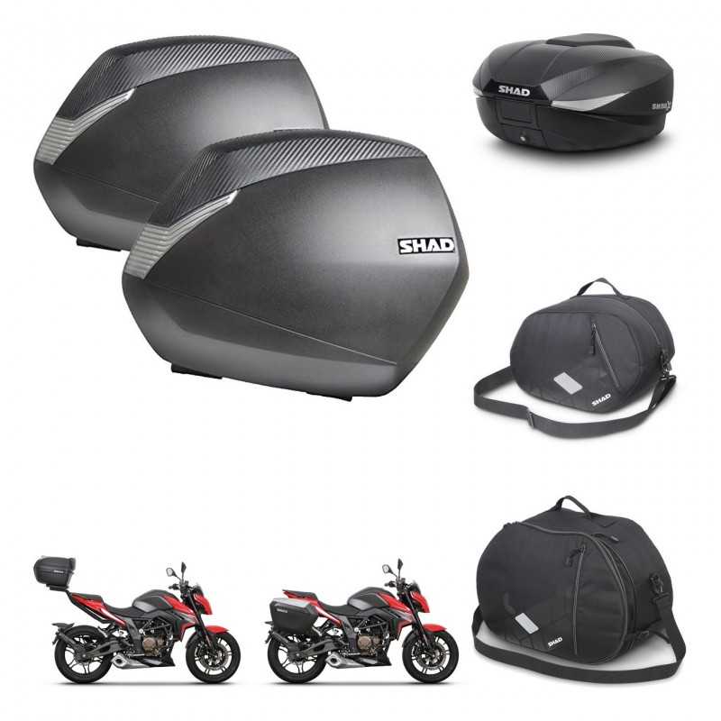 SHAD Baul trasero + maletas laterales accesorios herraje 3p montaje SH36 SH 36 SH58X KIT-261351