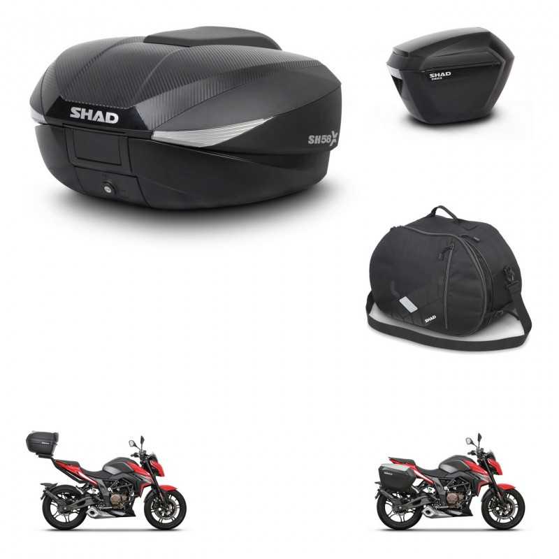SHAD Maletas laterales + baul trasero bolsa interna herraje 3p montaje SH58X SH23 KIT-261353
