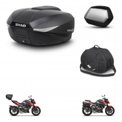 SHAD Maletas laterales + baul trasero bolsa interna herraje 3p montaje SH58X SC SH35 PREMIUM KIT-261358
