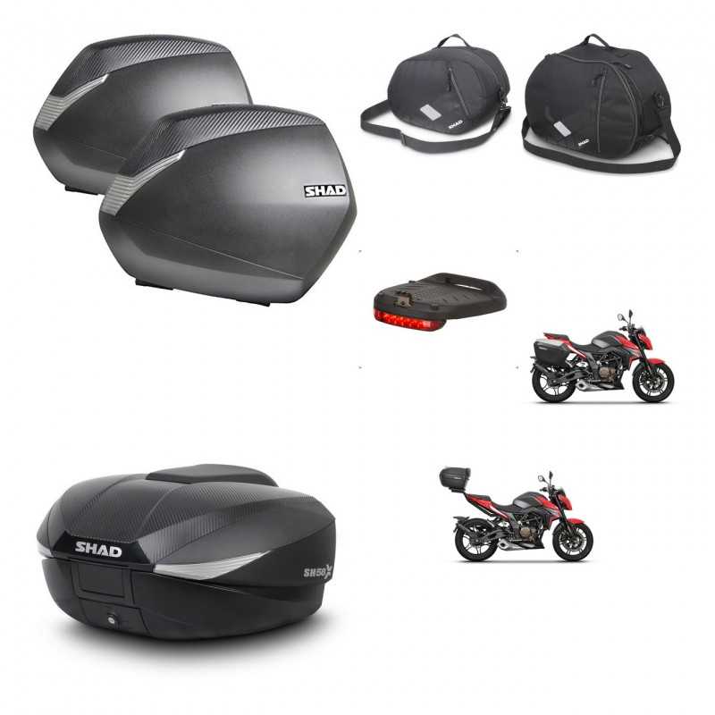 SHAD Baul trasero + maletas laterales accesorios herraje 3p montaje SH36 SH 36 SH58X KIT-261360