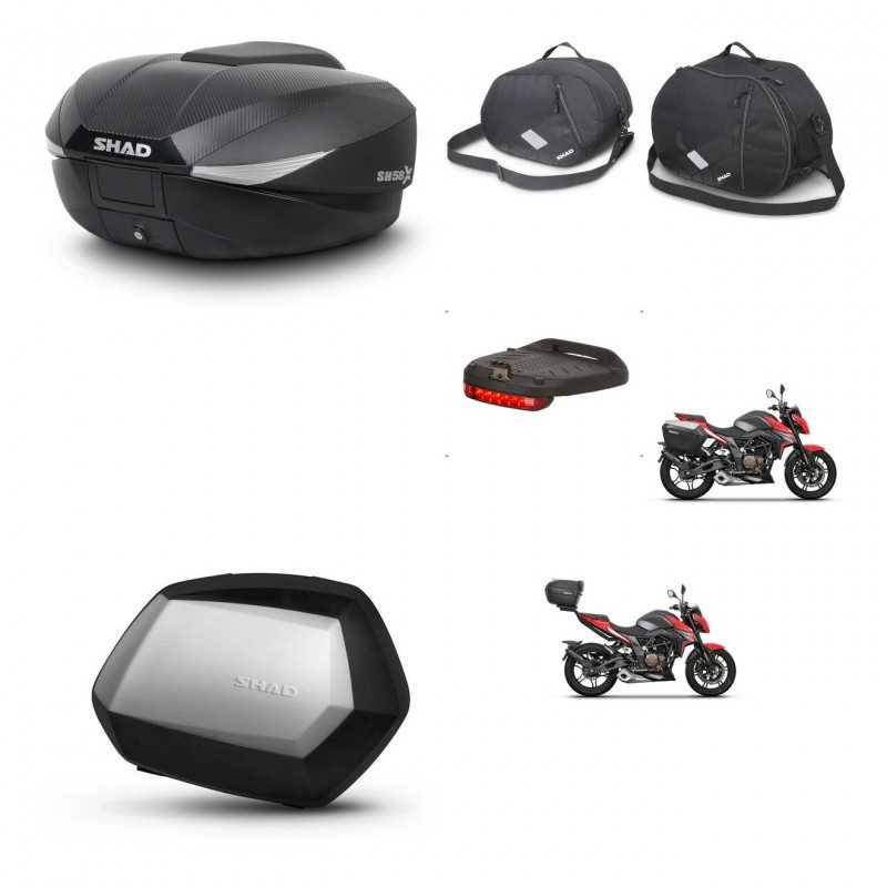 SHAD Side cases + rear trunk + accessories + 3p hardware + mounting hardware SH58X SC SH35 PREMIUM KIT-261366
