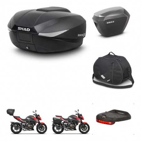 SHAD Side cases + rear trunk + accessories + 3p hardware + mounting hardware SH58X SH23 ALU KIT-261368