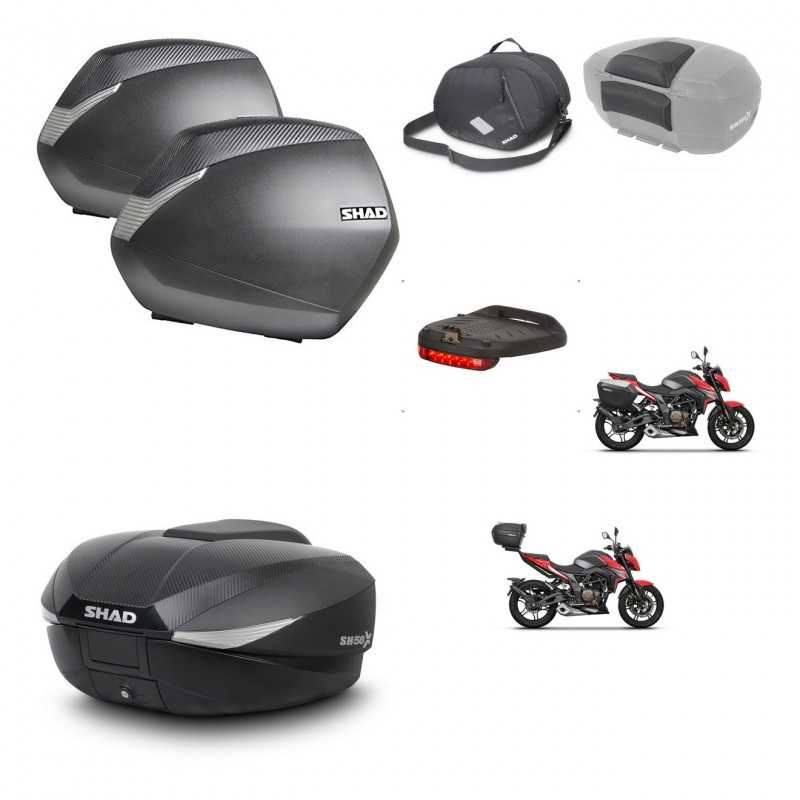 SHAD Baul trasero + maletas laterales accesorios herraje 3p montaje SH36 SH 36 SH58X KIT-261378