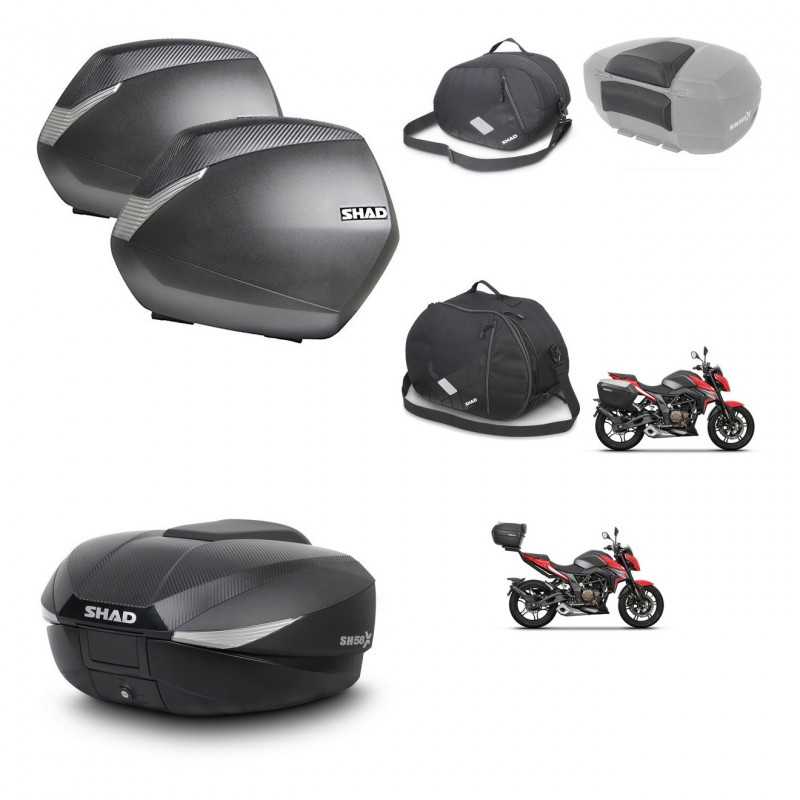 SHAD Rear trunk + side cases + accessories + 3p hardware + mounting hardware SH36 SH 36 SH58X KIT-261387