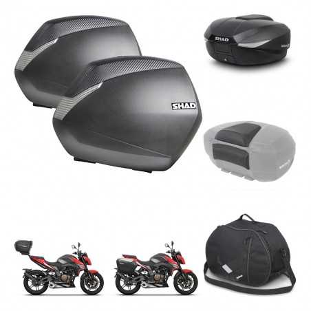 SHAD Rear trunk + side cases + accessories + 3p hardware + mounting hardware SH36 SH 36 SH58X KIT-261388
