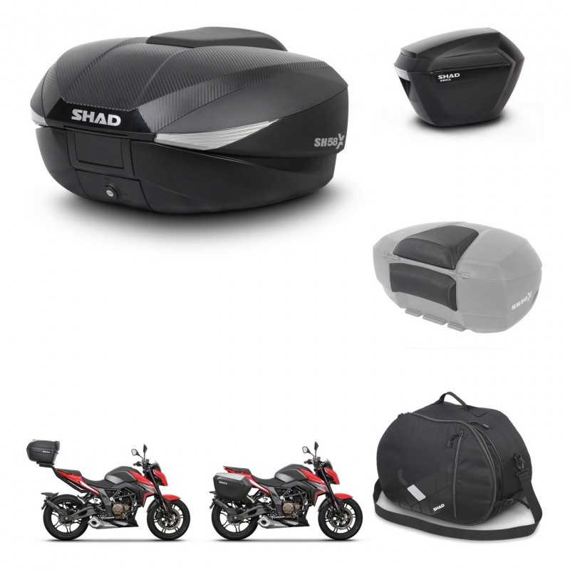 SHAD Side cases + rear trunk + accessories + 3p hardware + mounting hardware SH58X SH23 KIT-261389