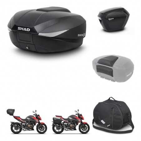 SHAD Maletas laterales + baul trasero accesorios herraje 3p montaje SH58X SH23 KIT-261389