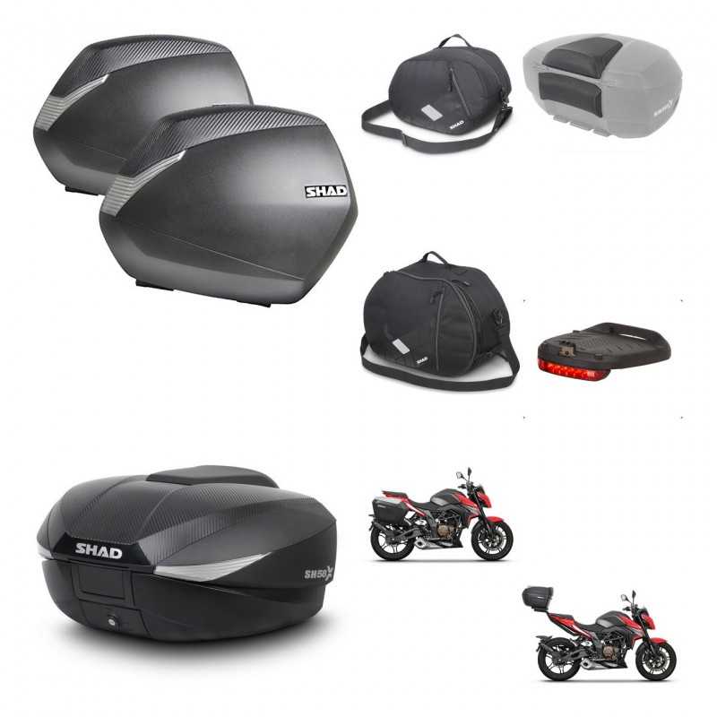 SHAD Baul trasero + maletas laterales accesorios herraje 3p montaje SH36 SH 36 SH58X KIT-261396