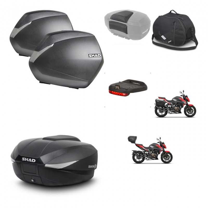 SHAD Baul trasero + maletas laterales accesorios herraje 3p montaje SH36 SH 36 SH58X KIT-261397