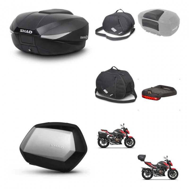 SHAD Side cases + rear trunk + accessories + 3p hardware + mounting hardware SH58X SC SH35 PREMIUM KIT-261402
