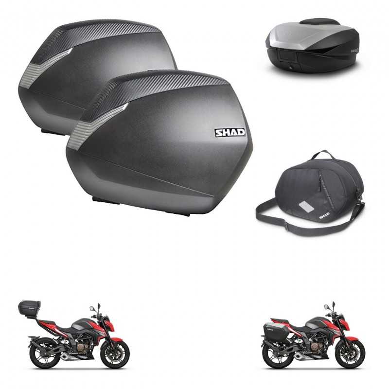 SHAD Rear trunk + side cases + internal bag + 3p hardware + mounting hardware SH36 SH 36 SH59X ALU KIT-263637