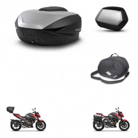 SHAD Maletas laterales + baul trasero bolsa interna herraje 3p montaje SH59X ALU SC SH35 PREMIUM KIT-263643