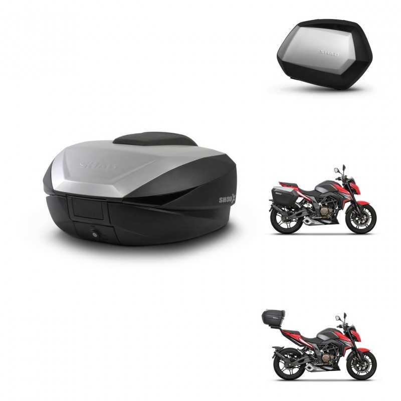 SHAD Side cases + rear trunk + 3p hardware + mounting hardware SH59X ALU SC SH35 PREMIUM KIT-263644