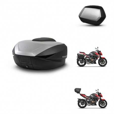 SHAD Maletas laterales + baul trasero herraje 3p montaje SH59X ALU SC SH35 PREMIUM KIT-263644