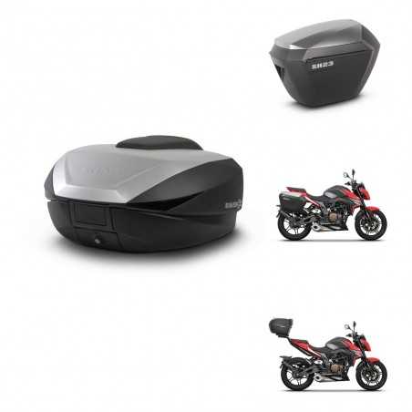 SHAD Maletas laterales + baul trasero herraje 3p montaje SH59X ALU SH23 KIT-263645