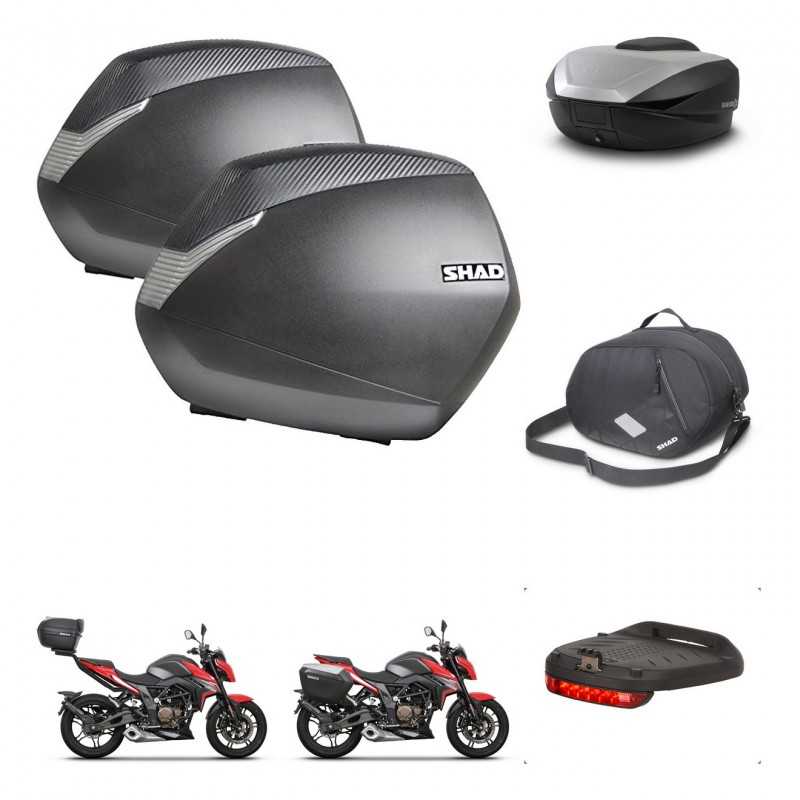 SHAD Baul trasero + maletas laterales accesorios herraje 3p montaje SH36 SH 36 SH59X ALU KIT-263646