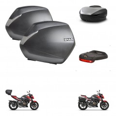 SHAD Baul trasero + maletas laterales luz de freno herraje 3p montaje SH36 SH 36 SH59X ALU KIT-263647