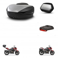 SHAD Maletas laterales + baul trasero luz de freno herraje 3p montaje SH59X ALU SC SH35 PREMIUM KIT-263653